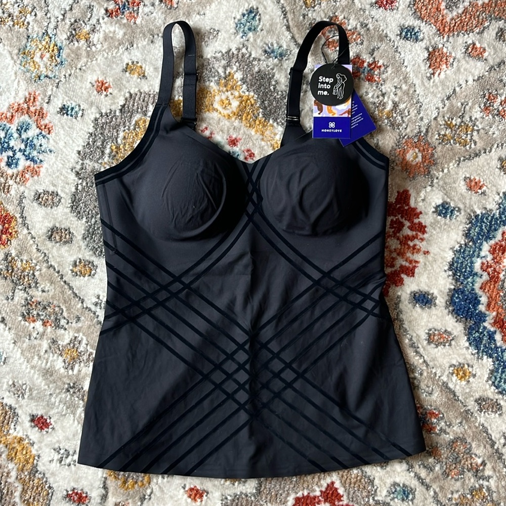 NWT Honeylove black Silhouette Cami. Size XL